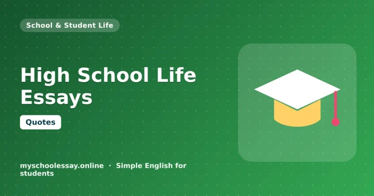 High School Life Essays: Experience, Memories, Narrative and Quotes