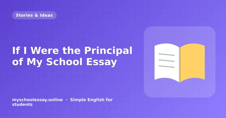 If I Were the Principal of My School Essay - school essay guide with icon and key points for students