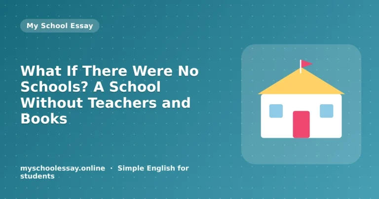 What If There Were No Schools? Imagine a School Without Teachers and Books
